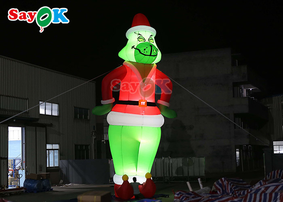ตัวการ์ตูนที่ทำให้พองได้เองบอลลูน Grinch พองลมซานตาคริสต์มาสสำหรับตกแต่ง