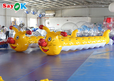 บอลลูนสัตว์อัดอัด 6m ตลก การตกแต่งมหกรรม Carnival Caterpillar อัดอัดสําหรับเกมสร้างทีม
